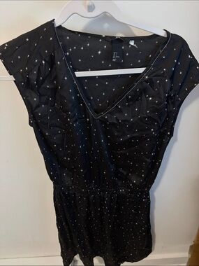 Isabel Marant pour H&M Black Star-Print V-Neck Mini Dress